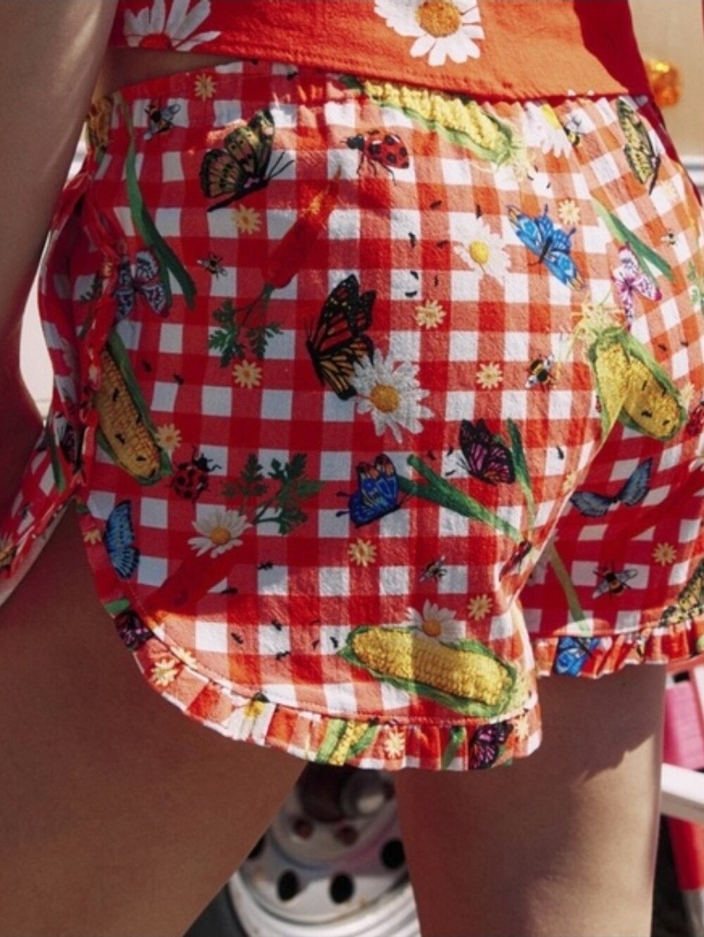 Lisa Says Gah Agatha Short In Garden Critter Gingham Size XL - Picture 3 of 10